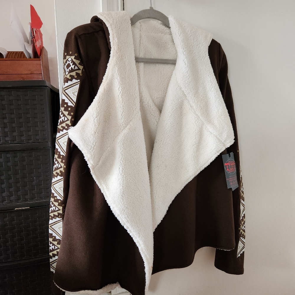 Cowgirl Tuff womens cardigan sweater medium